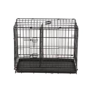 Yes4pets 24' Collapsible Metal Dog Rabbit Crate Puppy Cage Cat Carrier With Divider