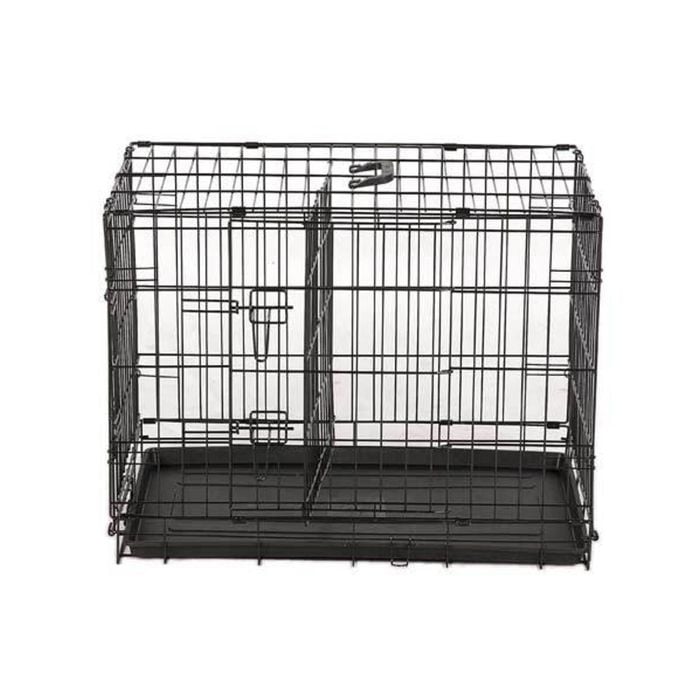 Yes4pets 24' Collapsible Metal Dog Rabbit Crate Puppy Cage Cat Carrier With Divider