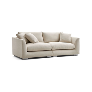 Harmony 3 Seater Fabric Sofa Cream