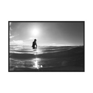 Artey | Dreaming of the perfect Wave - Framed Canvas - Black Frame - 60 x 90cm