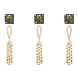 3PK Dudley's World Of Pets Dog Natural Large Rope Play Toy
