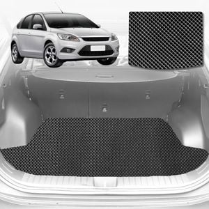 6D Diamond Car Boot Mat for Ford Focus 2011-2018-Cargo Mat-Black-Outback GT
