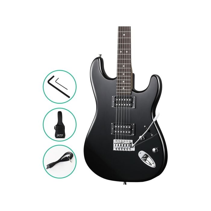 Alpha 41in Electric Guitar Black