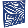 ProtectorAl 300-1200 x 300-1200mm Dark Blue / Gloss White Jungle Unframed Composite Deco Panel