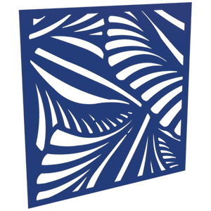 ProtectorAl 300-1200 x 300-1200mm Dark Blue / Gloss White Jungle Unframed Composite Deco Panel