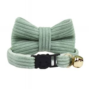 Anypet Large Cat Collar Jade Bow with Bell and Durable Safety Buckle