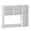 Costway Desktop Bookshelf Adjustable Table Hutch for up to 27” Monitors White