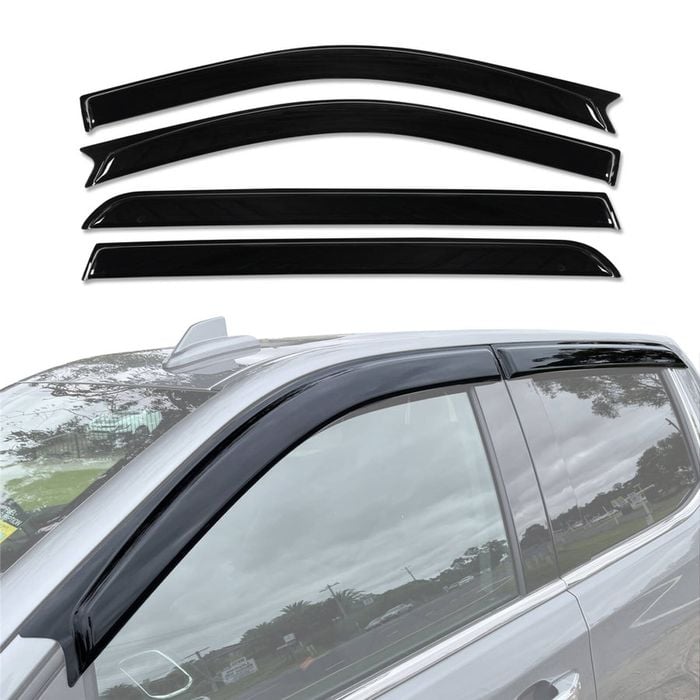AUSGO Luxury Weather Shields for Chevrolet Silverado T1 Series 2020-Onwards Weathershields Window Visors Wind Deflectors