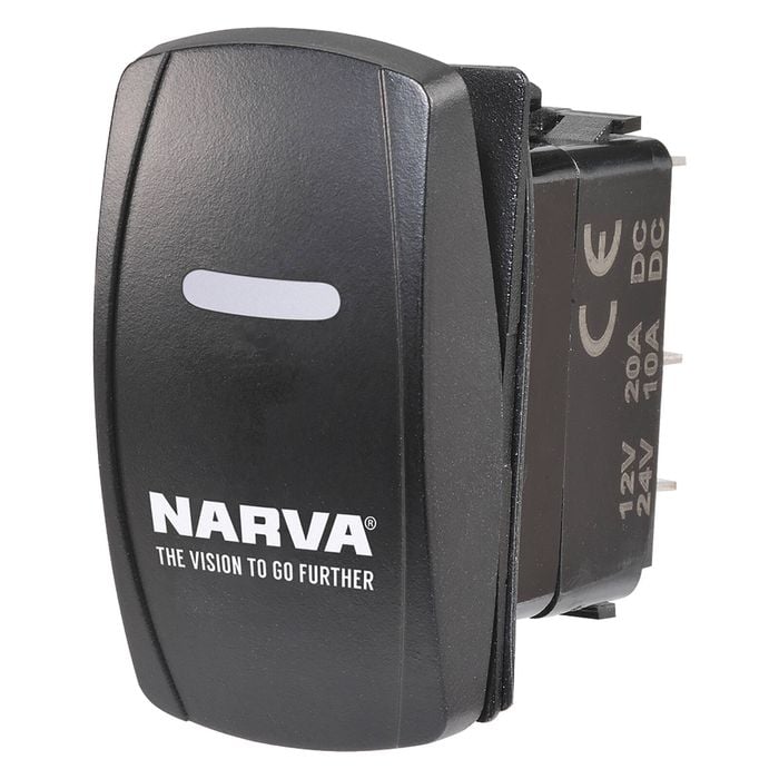 NARVA 12/24V On/Off LED Illuminated Sealed Rocker Switch (Blue)