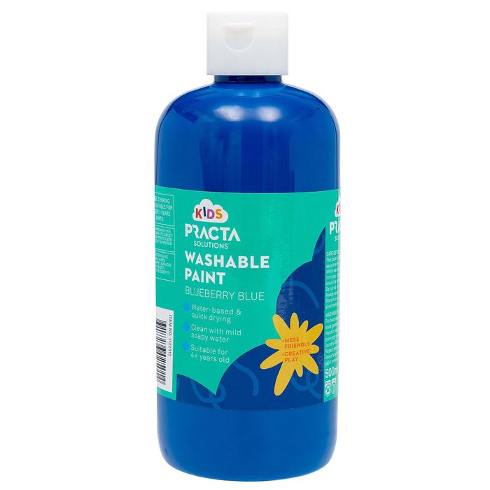 Practa Kids 500ml Blueberry Blue Washable Paint