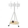 P&p Black Walnut Tripod Tv Stand Floor Mount Adjustable Shelf Modern Style