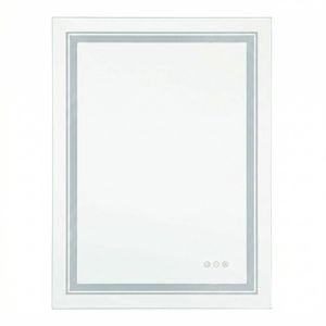 Oakory 70x90cm Rectangular Led Smart Bathroom Mirror Front And Backlit Anti-fog Dimmable