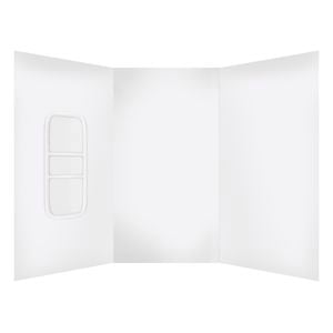 Stein 900 x 900 x 2000mm 3 Sided Acrylic Moulded Wall Liner
