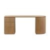 Payton  3 Drawer LHF Computer Work Desk Table Natural