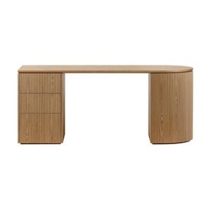 Payton  3 Drawer LHF Computer Work Desk Table Natural