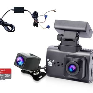 Elinz 4K 2K Dual Dash Cam WiFi GPS Car Dashboard Camera Recorder WDR Night Vision Hardwire kit 32GB