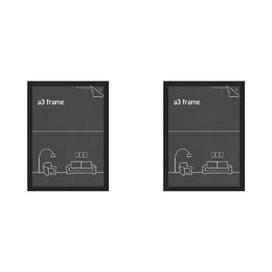 2PK Impact Merch Classic Picture Frame Fits A3 Print 42x30cm - Black