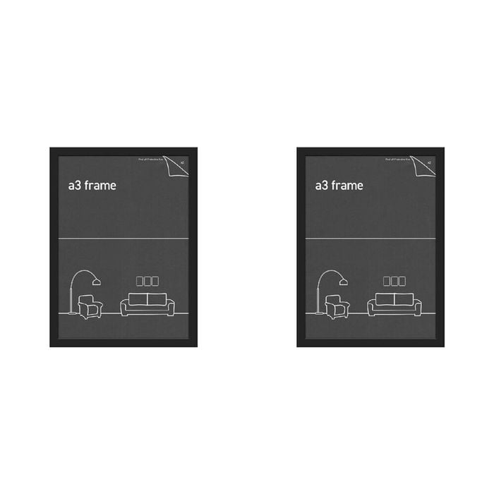 2PK Impact Merch Classic Picture Frame Fits A3 Print 42x30cm - Black