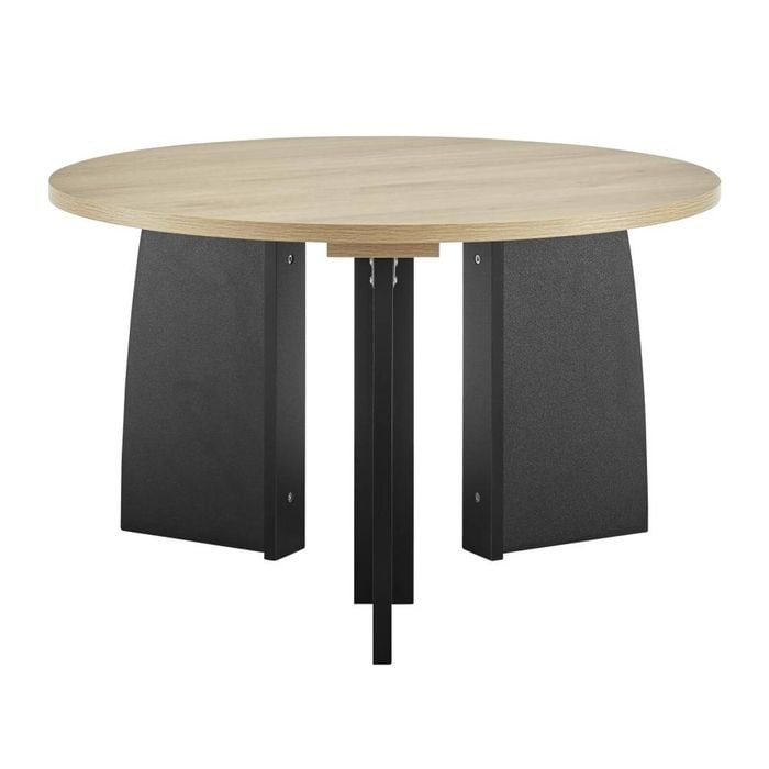 Terra Coffee Table Round Oak and Black