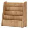 Costway 4-tier Kids Bookcase Magazine Display Rack Bookshelf Natural