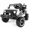 Costway Kid Ride on Truck 12V Electric Remote Car LED USB AUX Black