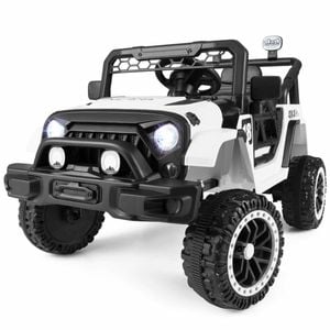 Costway Kid Ride on Truck 12V Electric Remote Car LED USB AUX Black