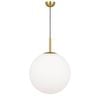Telbix Bally Modern Pendant Hanging Lamp Light Glass Metal Opal Matt Antique Gold