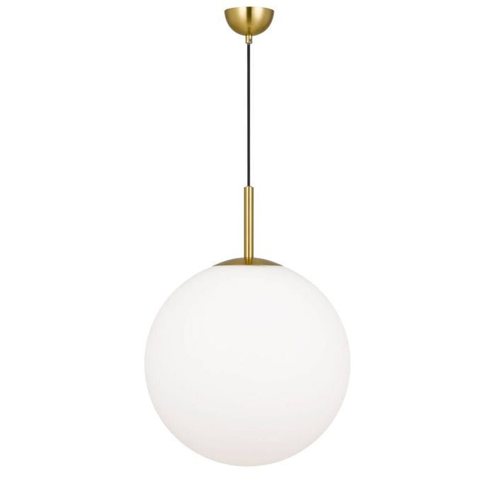 Telbix Bally Modern Pendant Hanging Lamp Light Glass Metal Opal Matt Antique Gold
