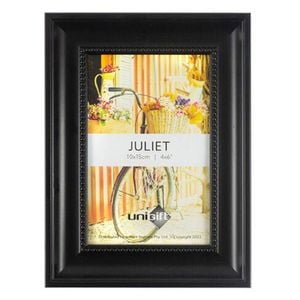 Unigift Juliet Wooden/Glass Single Picture Photo Frame 10x15cm Black