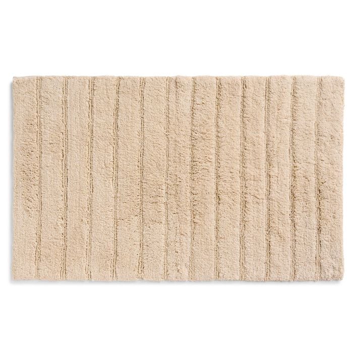 Linea Home Beige Solid Textured Bathmat
