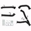 Toyota Landcruiser Exhaust 200 Series 4.5L V8 Twin 3" To Single 3.5" DPF Back With Straight Pipe Only Black Aluminised Steel