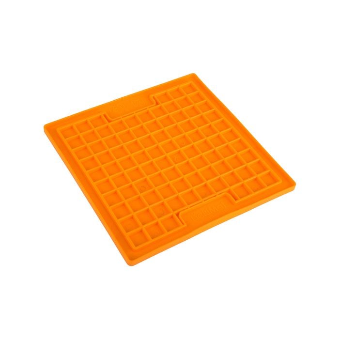 Lickimat Playdate Original Slow Food Licking Mat for Cats & Dogs - Orange