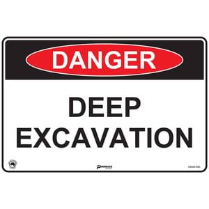Pinnacle 600 x 400mm Metal Danger Deep Excavation Sign