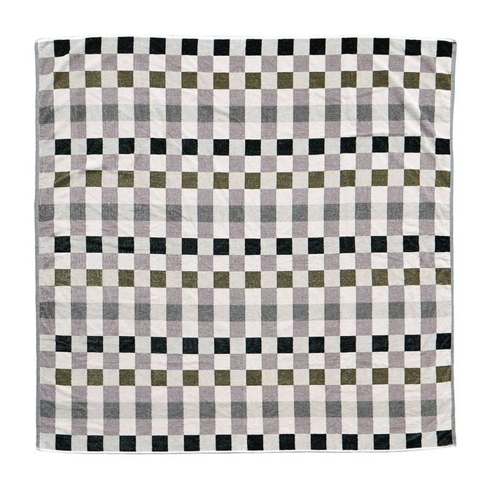 Bambury Jacquard Beach Blanket - Truffle Check