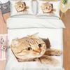 3D Orange Cat 392 Bed Pillowcases Quilt King Single Size