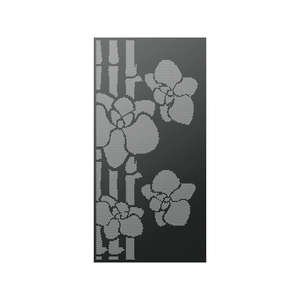 Walpix 1800 x 900 x 2.0mm Perforated Aluminium Decorative Screen Flat Profile Tropical - Charcoal