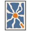 Galrie Stunning Bold Abstract Sun and Waves Art Print for Modern Interiors for Home, Black Frame, A0 84 x 119cm (33 x 47inch)