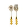 Ladelle Capri Lemon Salad Servers Reusable Spoon & Fork Kitchen Serving Tools