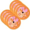 8PK Splosh Picnic Retro Big Floral Wine Glass Coaster 9.5cm