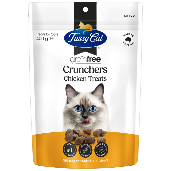 Fussy Cat 400g Chicken Crunchers Cat Treats