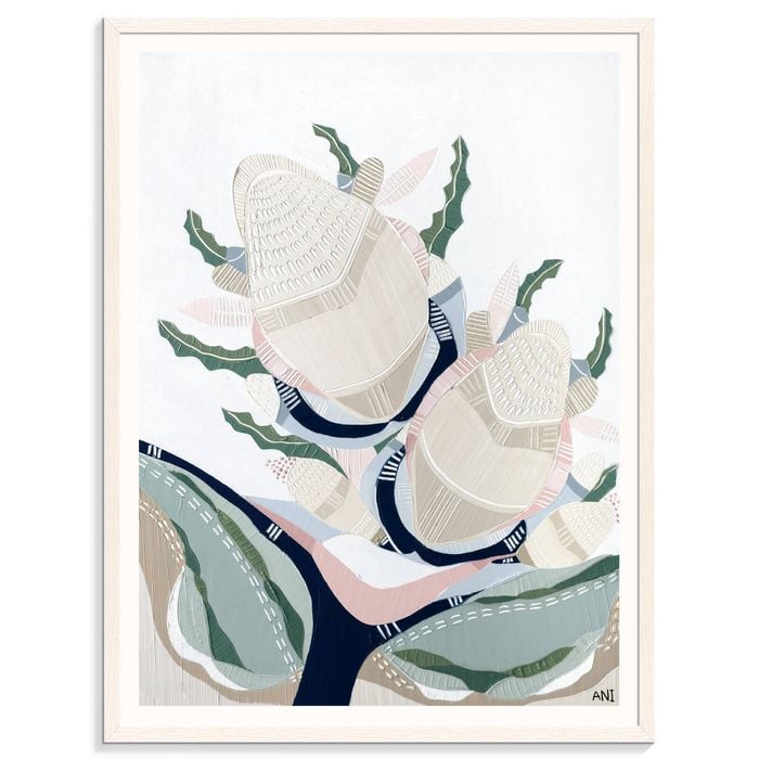 Artist Lane "Banksia Elements No. 5  " by Ani Ipradjian - 41x51cm White Framed Print