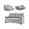 Foret 2 Seater Sofa Bed Pullout Futon Lounge Couch Padded Comfort Fabric Grey