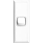 HPM Excel 1 Gang Switch Architrave White