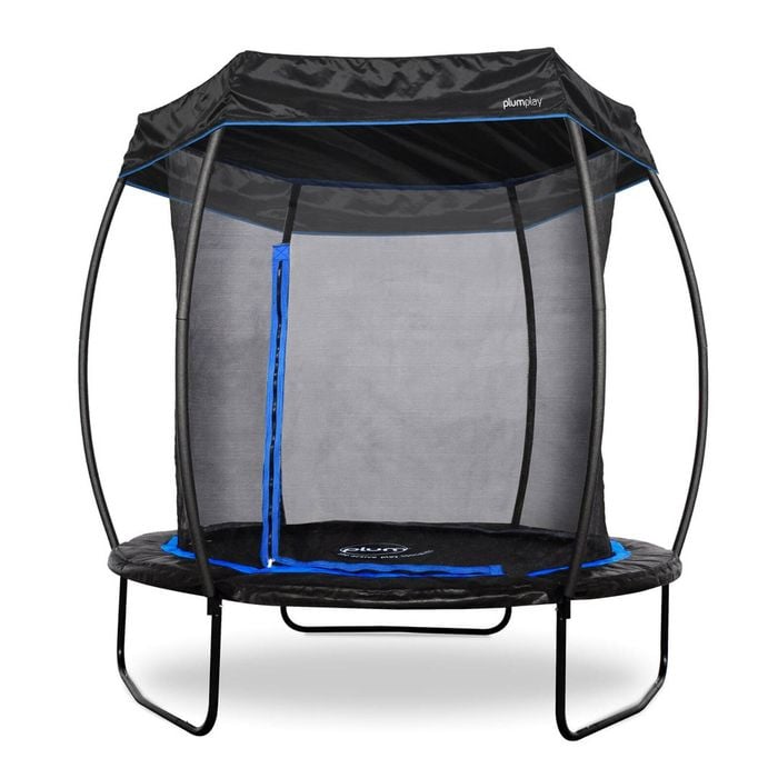 Plum Play Outdoor Deluxe Kids Trampoline w/ UV-protectedPVC Sunshade -10ft