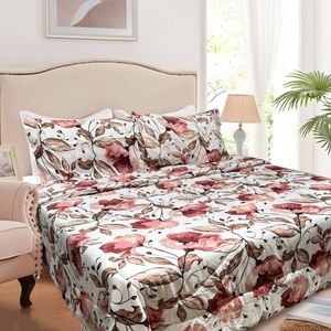 Hotel Living 3 Pce Light Weight Comforter Set Queen Corbett Floral Autumn