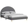 ALFORDSON Bed Frame Arched Base Grey Queen