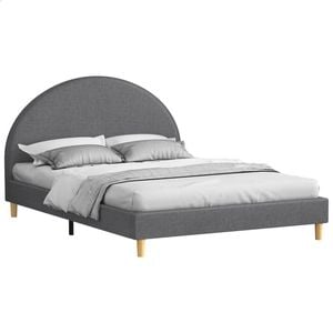 ALFORDSON Bed Frame Arched Base Grey Queen