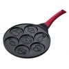 NNEOBA Seven-Hole Animal Face Pancake Frying Pan Non-Stick Black