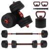 METEOR 20kg All-in-One Convertible Dumbbell Barbell Kettlebell Set