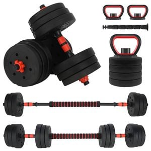 METEOR 20kg All-in-One Convertible Dumbbell Barbell Kettlebell Set